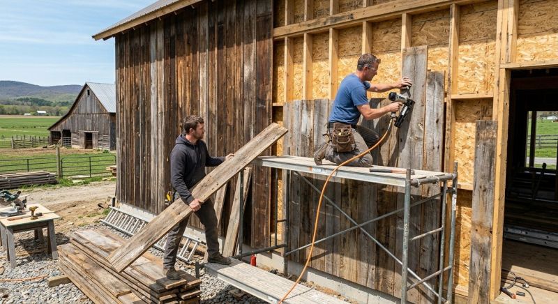 Barn Wood Siding Installation