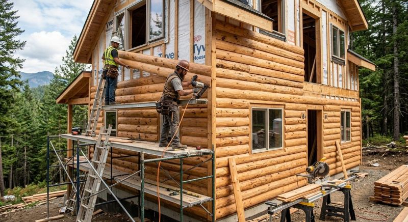 Log Home Siding Installation in Robertson County, TN