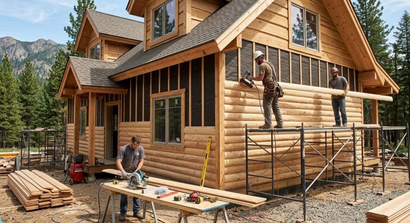 Log Home Siding Installation in Robertson County, TN