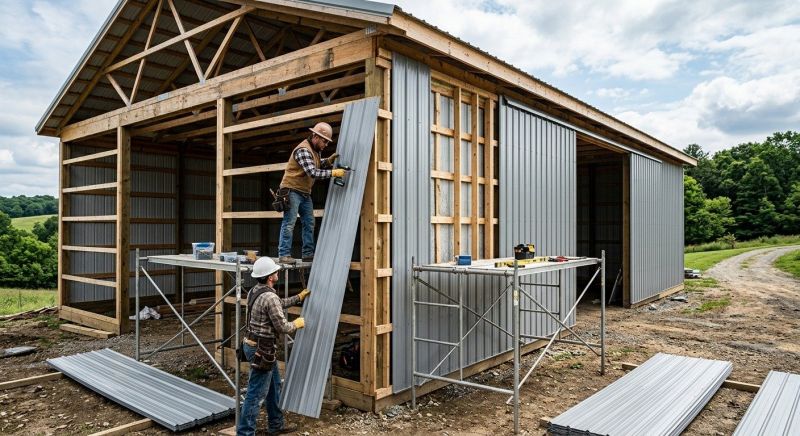 Metal Barn Siding Installation in Robertson County, TN