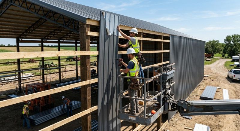 Metal Barn Siding Installation in Robertson County, TN
