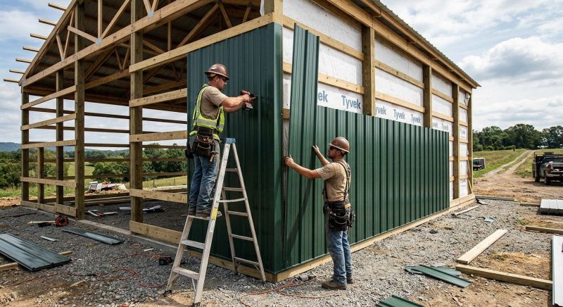 Metal Barn Siding Installation in Robertson County, TN