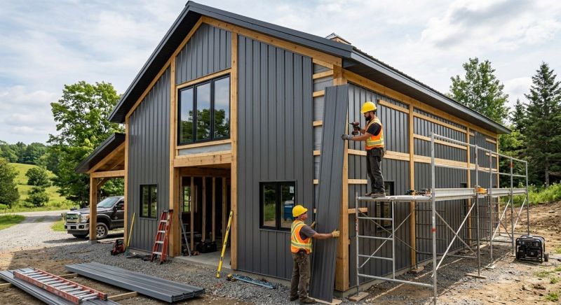 Pole Barn Siding Installation in Robertson County, TN