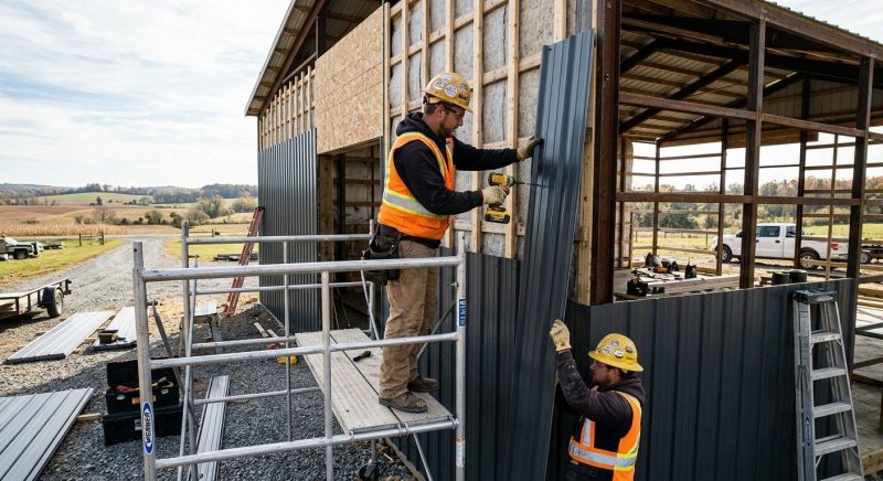 Pole Barn Siding Installation in Robertson County, TN